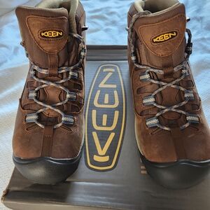 KEEN Men's Steel Toe Brown Boots